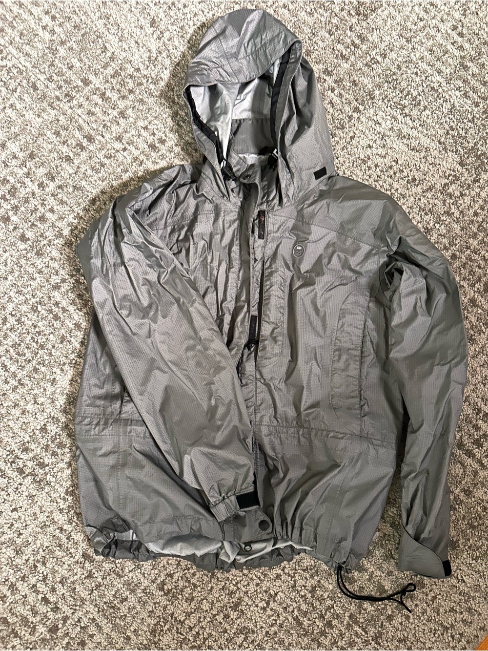 Sierra Designs Hooded Lightweight Gray Windbreaker Jacket